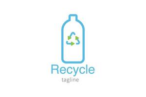 recycle biologische fles logo pictogram grafisch ontwerp vector