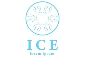 kristal ijs logo pictogram ontwerp vector