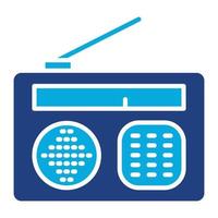 radio glyph twee kleuren icoon vector