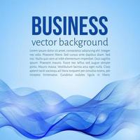 helderblauwe bewegende golvende lijnen. Business achtergrond. eenvoudig te bewerken ontwerpsjabloon voor uw presentaties. vector