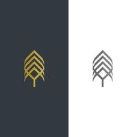 blad pictogram. gouden bladvector. eco eenvoudig pictogram vector