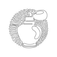 continue één lijntekening parfumflacons en flesjes. cosmetica pictogrammen. parfum platte ontwerp cosmetische en spa illustratie. swirl curl cirkel achtergrondstijl. enkele lijn tekenen ontwerp vectorafbeelding vector