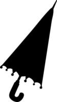 gesloten gevouwen paraplu geïsoleerd zwart vector illustratie silhouet hand tekenen schets