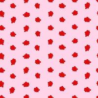 vector naadloos patroon eenvoudige geïsoleerde kleine bloemen