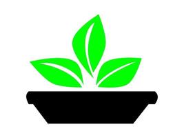 plant pot pictogram vector geïsoleerd op een witte achtergrond.