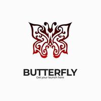 logo voor bedrijf, vlinder tribal logo, vlinder logo voor kledingmerk vector
