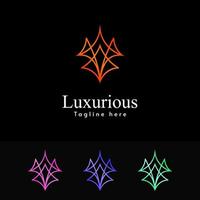 abstracte luxe logo. luxe logo sjabloon. luxe merkidentiteit voor hotel, spa, onroerend goed en premium product. luxe en premium logo. luxe merklogo sjabloon. modern luxe logo. vector