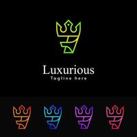 luxe logo sjabloon. luxe merkidentiteit. luxe en premium logo. luxe merklogo sjabloon. modern luxe logo vector