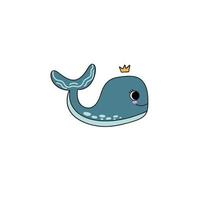 cartoon walvis vectorillustratie vector