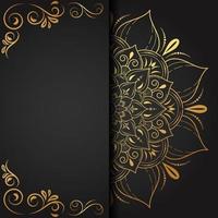 gouden mandala bloemmotief, vintage decoratieve elementen, mandala achtergrond vector