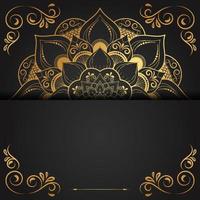 gouden mandala bloemmotief, vintage decoratieve elementen, mandala achtergrond vector