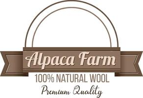 alpaca boerderij logo sjabloon voor wolproducten vector