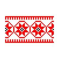 pixelpatroon vyshyvanka traditioneel etnisch Oekraïens naadloos patroon Slavisch ornament vector