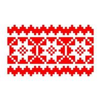 pixelpatroon vyshyvanka traditioneel etnisch Oekraïens naadloos patroon Slavisch ornament vector