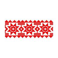 pixelpatroon vyshyvanka traditioneel etnisch Oekraïens naadloos patroon Slavisch ornament vector