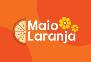 majo laranja. 18 mei is nationale dag tegen misbruik en uitbuiting van kinderen in brazilië vector