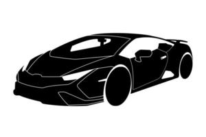 voertuig sport auto silhouet illustratie. vector