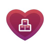 voorraad liefde logo verloop ontwerp sjabloon pictogram vector