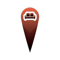 bank locatie logo verloop ontwerp sjabloon pictogram vector