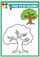 kleurboek voor kind de bomen vector
