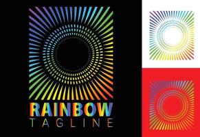 regenboog nieuw logo en pictogram ontwerpsjabloon vector