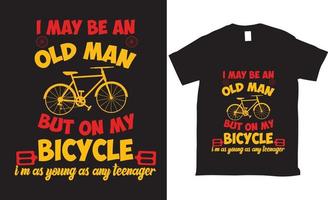 rijder fietsen typografie citaat tshirt ontwerp vector