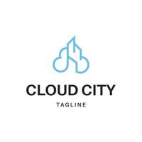 wolk en stad logo vectorillustratie vector
