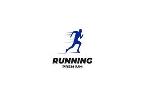 platte runner atleet pictogram logo ontwerp vector sjabloon illustratie