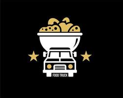 foodtruck-logo vanaf de voorkant vector