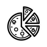 illustratie vectorafbeelding van pizza icon vector