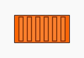 oranje vrachtcontainer. gebruik voor verzending import en export. vector illustratie plat ontwerp goed voor element ontwerp ppt, pictogram, symbool.