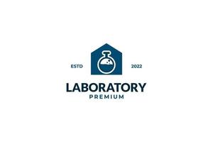 plat glas laboratorium logo vector ontwerpsjabloon