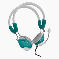 bewerkbare vlakke stijl oortelefoon vectorillustratie voor audio of elektrisch gerelateerd ontwerpproject vector