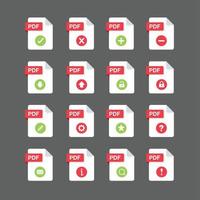 pdf-bestanden icon set, vector design element