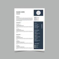 moderne cv of cv-ontwerpsjabloon vector