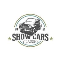 klassieke of vintage retro auto logo ontwerpsjabloon. vintage-stijl