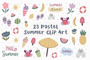 pastel zomer illustraties vector