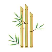 bamgele bamboeboomontwerpen in één stijl vector
