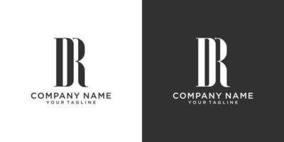 dr of rd letter logo ontwerpconcept vector