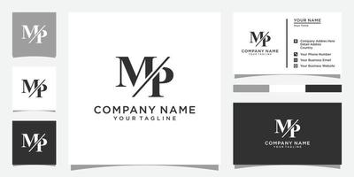 mp of pm brief logo ontwerp sjabloon vector. vector