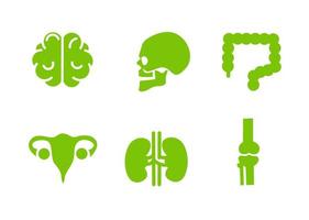 vectorontwerp, icon set van menselijke interne organen vector