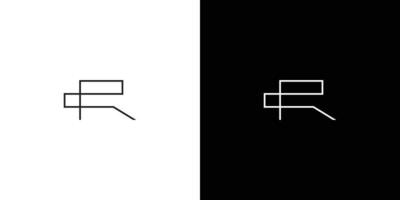 modern en verfijnd letter r initialen logo-ontwerp 1 vector