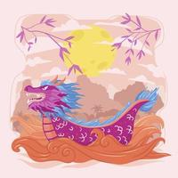 Dragon Boat Festival achtergrond vector