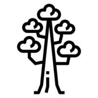 boom vector lijn pictogram, hout