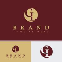 letter gl monogram logo vector