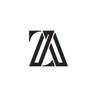 letter za of az monogram logo vector