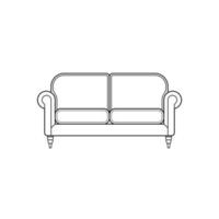 sofa overzicht pictogram illustratie op geïsoleerde witte achtergrond vector