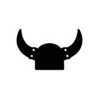 Viking helm silhouet. zwart-wit pictogram ontwerpelement op geïsoleerde witte achtergrond vector