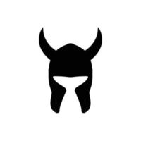 Viking helm silhouet. zwart-wit pictogram ontwerpelement op geïsoleerde witte achtergrond vector