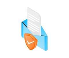 documentbeveiliging in e-mail vector